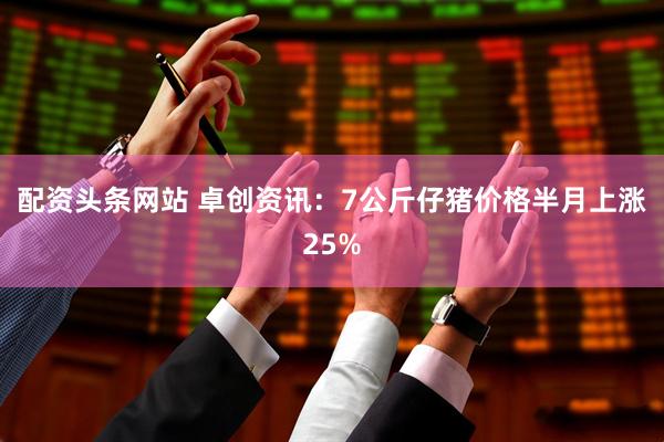 配资头条网站 卓创资讯：7公斤仔猪价格半月上涨25%